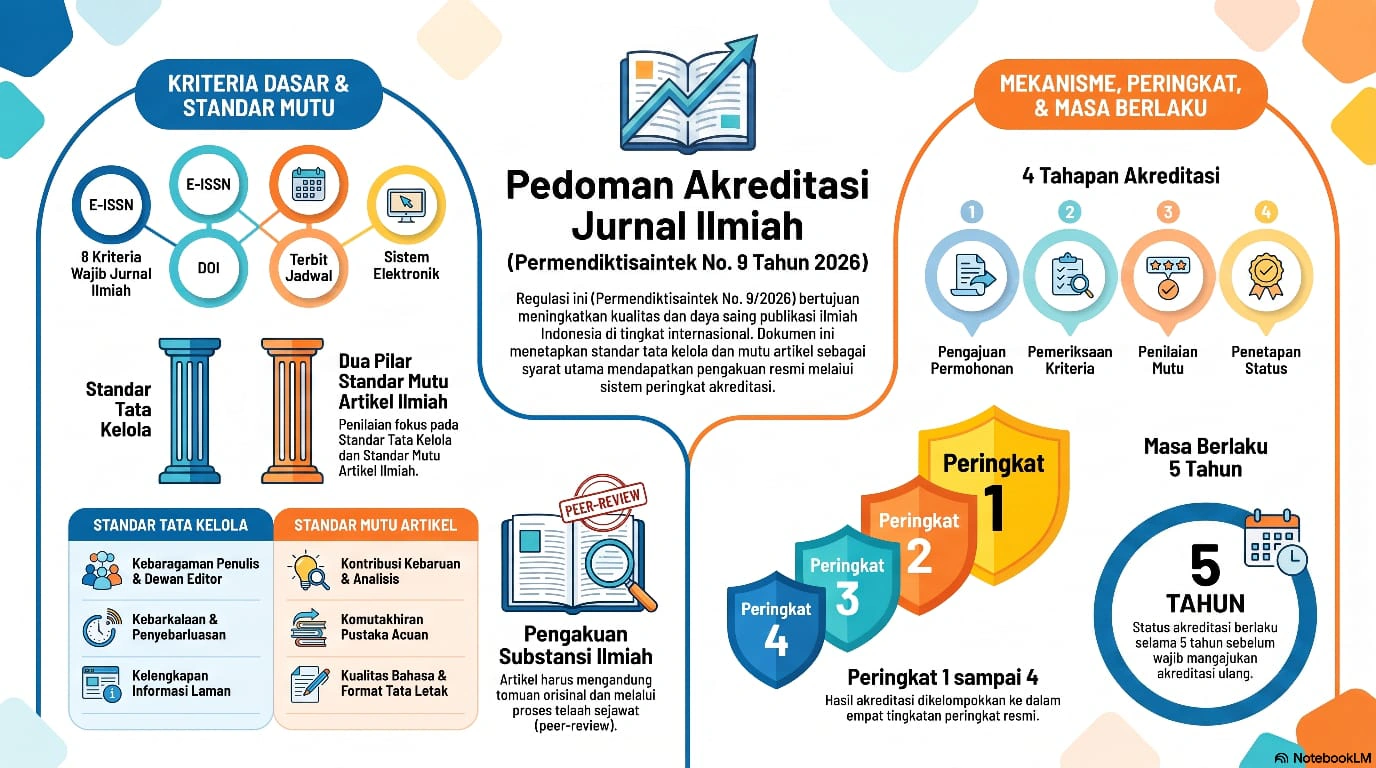 Pedoman Akreditasi Jurnal Ilmiah Terbaru Berdasarkan Permendiktisaintek No. 9 Tahun 2026, Strategi UPP Menuju Publikasi Berkualitas Dunia